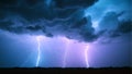 Lightning is a massive electrical discharge caused by imbalances between storm clouds and the ground.Â  Royalty Free Stock Photo