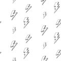 LIGHTNING MEMPHIS SEAMLESS VECTOR PATTERN. FLASH GEOMTERIC TEXTURE. 80S-90S DESIGN