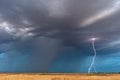 Lightning from a monsoon storm Royalty Free Stock Photo