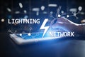 Lightning network - second layer payment protocol that operates on top of a blockchain. Bitcoin, cryptocurrency