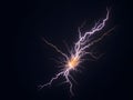 Lightning in the night sky. Thunder, lightning strike. Royalty Free Stock Photo