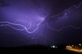 Lightning Night Storm Rain Royalty Free Stock Photo