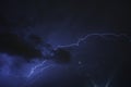 Lightning at night time Royalty Free Stock Photo