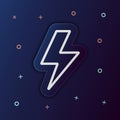 Lightning nolan button icon. Simple thin line, outline vector of web icons for ui and ux, website or mobile application Royalty Free Stock Photo