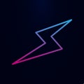Lightning nolan icon. Simple thin line, outline vector of web icons for ui and ux, website or mobile application Royalty Free Stock Photo