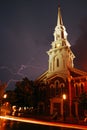 Lightning over a church Royalty Free Stock Photo