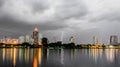 Lightning over city Royalty Free Stock Photo