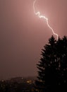Lightning over the city Royalty Free Stock Photo