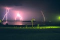 Lightning Over The Ocean Royalty Free Stock Photo