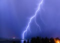 Lightning over the river