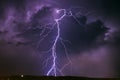 Lightning over the sky of Sibiu Royalty Free Stock Photo