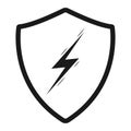 Lightning protection system vector icon eps 10