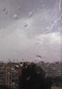 Lightning in the residential quarter