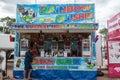 Crushed ice or slushie vendor at the Easter parade in Lightning Ridge, selling cold drinks and flavoured ice drinks Royalty Free Stock Photo
