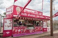 Wendys street vendor stall selling cold drinks, milkshakes and smoothies at a parade Royalty Free Stock Photo