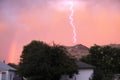 Lightning on Rinehart Butte Royalty Free Stock Photo