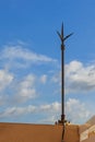 Lightning Rod against Blue Sky Background Royalty Free Stock Photo