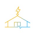 Lightning rod gradient linear vector icon Royalty Free Stock Photo