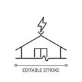 Lightning rod linear icon Royalty Free Stock Photo