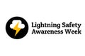 Lightning Safety Awareness Week concept. Template for background, banner, card, poster with text inscription. Vector