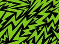 Lightning seamless pattern. Energy green bolt thunder electric background. Abstract vector zigzag arrow and thunderbolt shapes Royalty Free Stock Photo