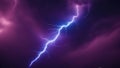 lightning in the sky A lightning bolt with a fractal shape and a blue and purple color scheme Royalty Free Stock Photo