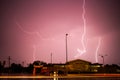 Lightning Storm Above Apple Market in Kearney, Nebraska
