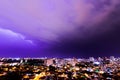 Lightning storm in brazilian city. Photo of Ribeirao Preto, Sao Paulo, Brazil