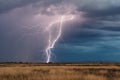 Lightning storm with dark stormy sky Royalty Free Stock Photo