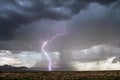 Lightning storm in the Chiricahua Mountains near Willcox, Arizona Royalty Free Stock Photo