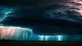 Lightning storm clouds landscape weather Royalty Free Stock Photo
