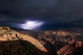 Lightning storm in the Grand Canyon Royalty Free Stock Photo