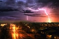 lightning storm illustrating earths magnetic forces