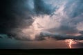 Lightning in a Storm at Night Royalty Free Stock Photo