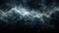 Lightning in storm at night, electric flash of thunder on dark dramatic sky background. Concept of thunderbolt, thunderstorm, Royalty Free Stock Photo