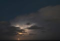 Lightning storm om Mediterranean Sea Royalty Free Stock Photo