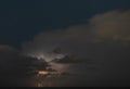 Lightning storm om Mediterranean Sea Royalty Free Stock Photo