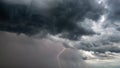 Lightning storm over the city, Prague, Czech republic Royalty Free Stock Photo