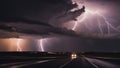 lightning in the storm _He was driving on the highway, heading to his destination. He saw the storm clouds and lightning