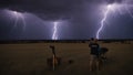 lightning in the storm _He was fascinated by the lightning with positive and negative ions, and he wanted to understand it