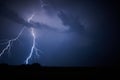 Lightning in a stormy sky Royalty Free Stock Photo