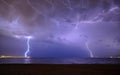 lightning the Strait of messina, Reggio.