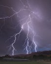 Lightning stricked Mission Peak, near Milpitas California