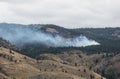 Lightning strike in the forest, Sierra Nevada Range Royalty Free Stock Photo