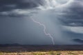 Lightning strike from a monsoon thunderstorm