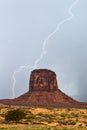 Lightning strike in Monument Valley