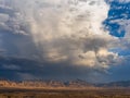 Lightning Strike in the Mountains of the Mohave Desert Royalty Free Stock Photo