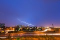 Lightning Strike Over Denver Royalty Free Stock Photo