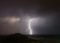 Lightning strike at sea