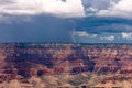 Lightning strike from a storm over the Grand Canyon Royalty Free Stock Photo